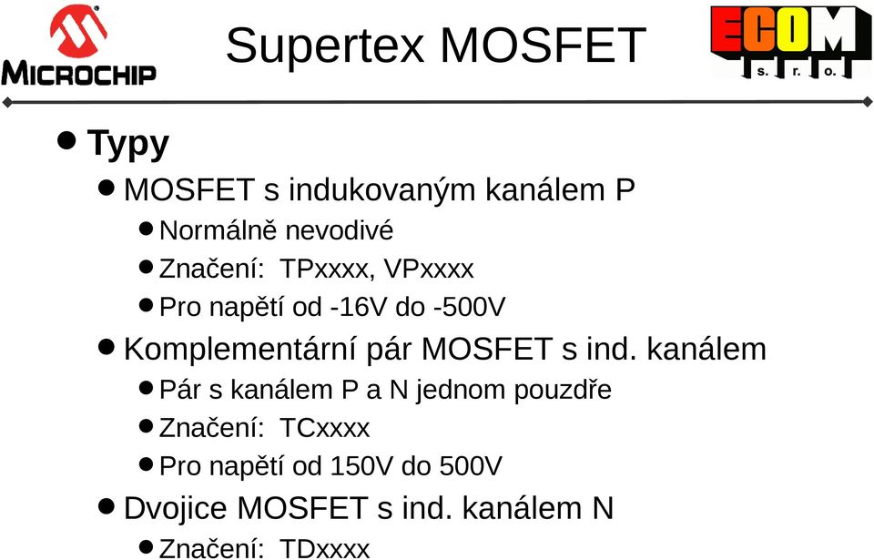 MOSFET s ind.