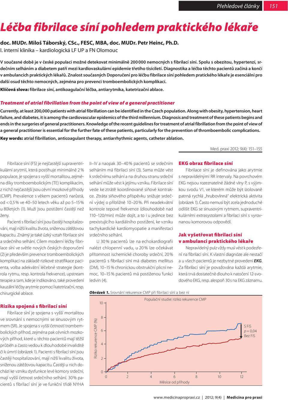 Spolu s obezitou, hypertenzí, srdečním selháním a diabetem patří mezi kardiovaskulární epidemie třetího tisíciletí. Diagnostika a léčba těchto pacientů začíná a končí v ambulancích praktických lékařů.