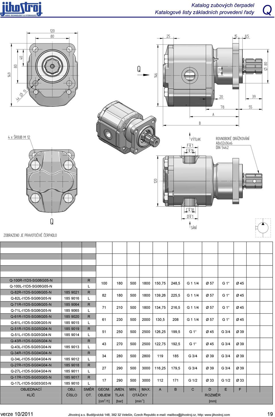 61 230 500 2000 130,5 208 G 1 1/4 Ø 57 G 1 Ø 45-51-I1D5-SG05G04-N 185 9019-51-I1D5-SG05G04-N 185 9014 51 250 500 2500 126,25 199,5 G 1 Ø 45 G 3/4 Ø 39-43-I1D5-SG05G04-N -43-I1D5-SG05G04-N 185 9013 43