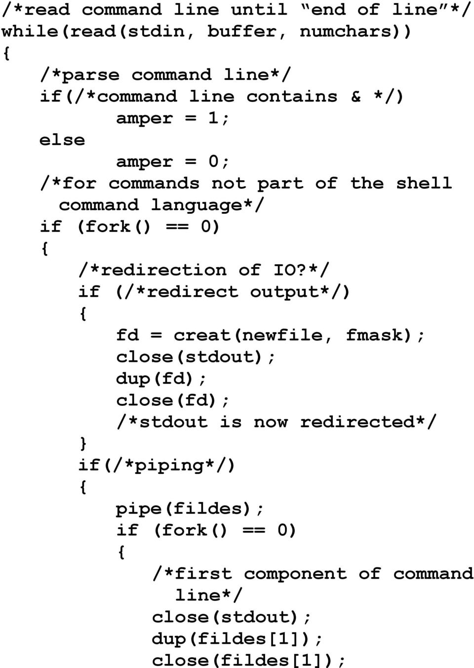 /*redirection of IO?