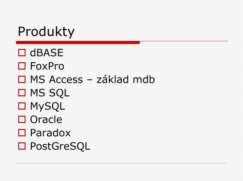 základ mdb MS SQL