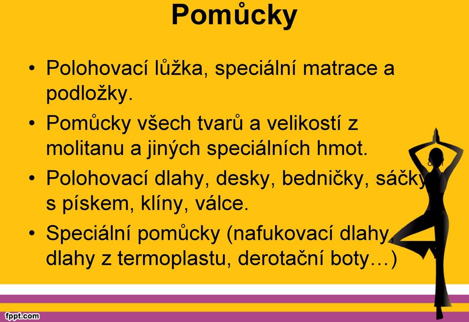 hmot. Polohovací dlahy, desky, bedničky, sáčky s pískem, klíny,