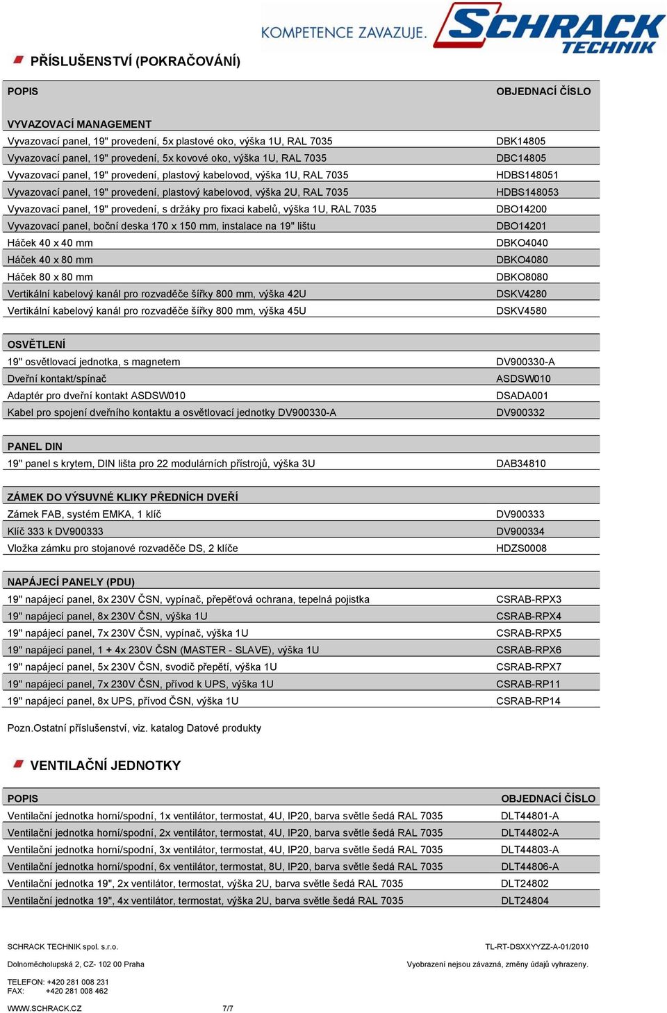 1U, RAL 7035 Vyvazovací panel, boční deska 170 x 150 mm, instalace na 19" lištu Háček 40 x 40 mm Háček 40 x 80 mm Háček 80 x 80 mm Vertikální kabelový kanál pro rozvaděče šířky 800 mm, výška 42U