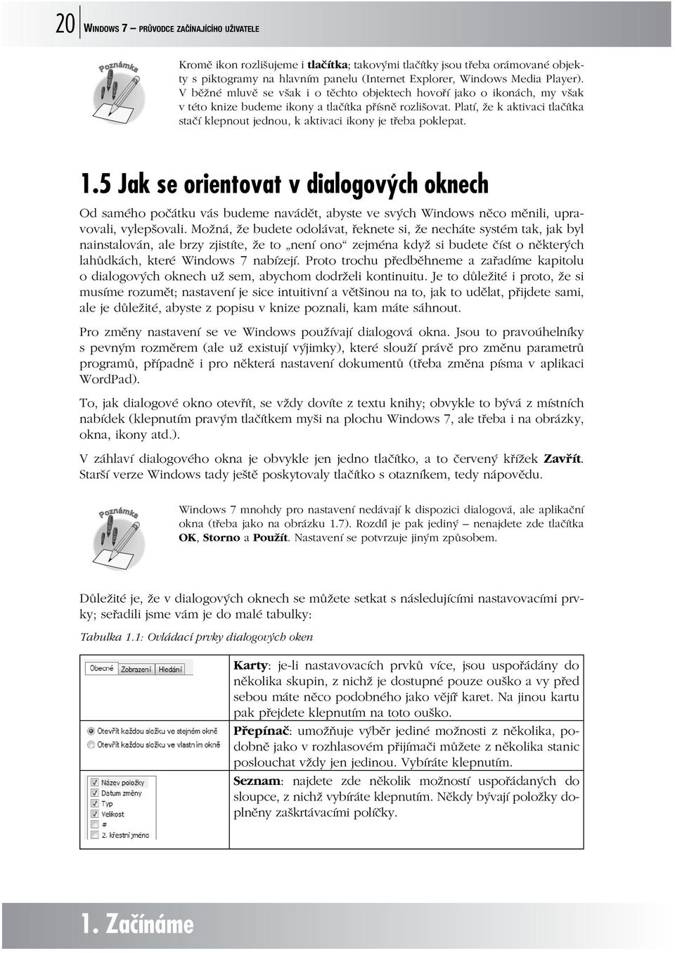 Platí, že k aktivaci tlačítka stačí klepnout jednou, k aktivaci ikony je třeba poklepat. 1.