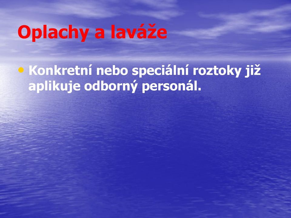 speciální roztoky