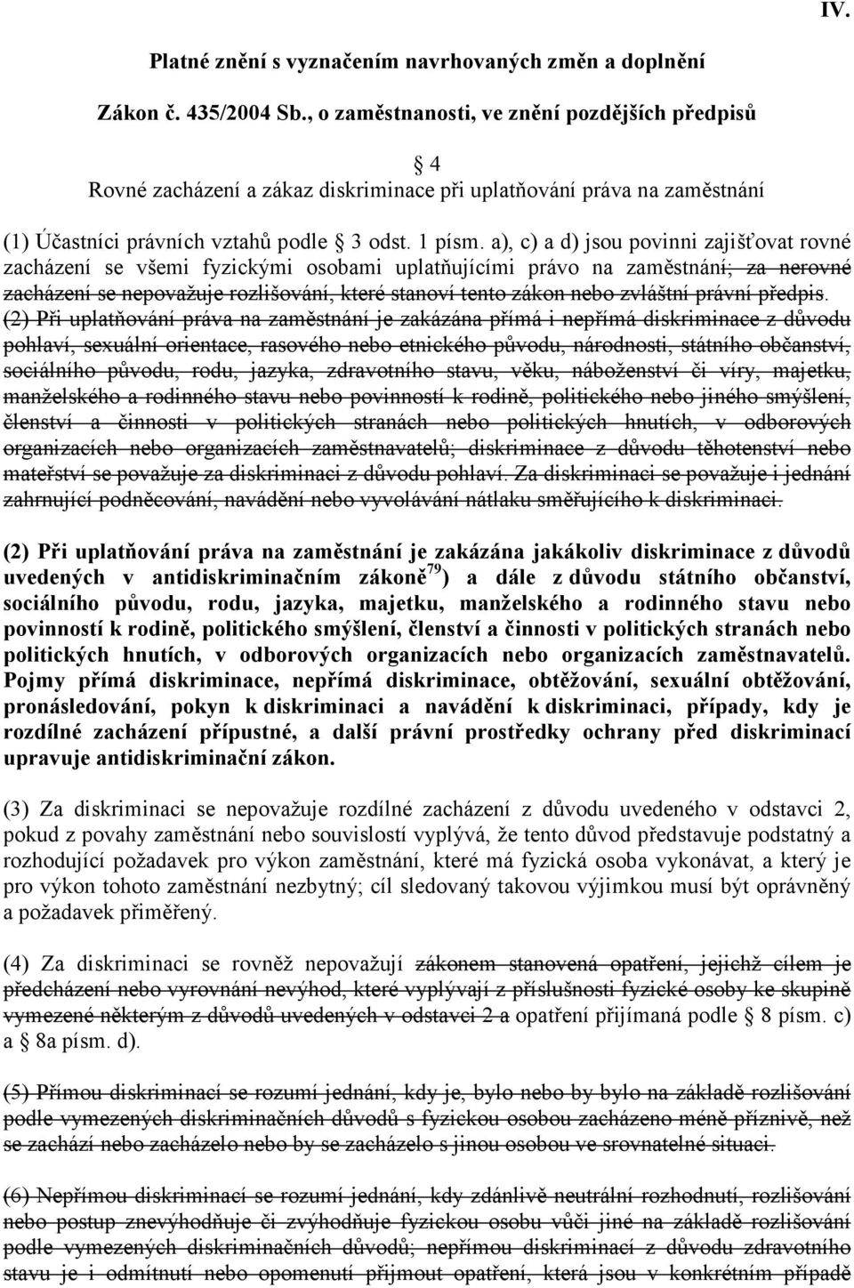 a), c) a d) jsou povinni zajišťovat rovné zacházení se všemi fyzickými osobami uplatňujícími právo na zaměstnání; za nerovné zacházení se nepovažuje rozlišování, které stanoví tento zákon nebo