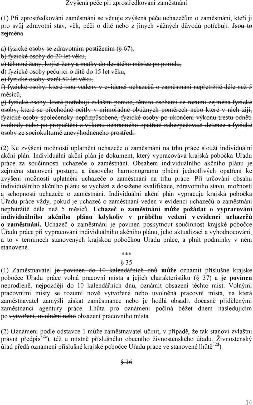 Jsou to zejména a) fyzické osoby se zdravotním postižením ( 67), b) fyzické osoby do 20 let věku, c) těhotné ženy, kojící ženy a matky do devátého měsíce po porodu, d) fyzické osoby pečující o dítě