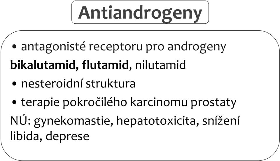 struktura terapie pokročilého karcinomu prostaty