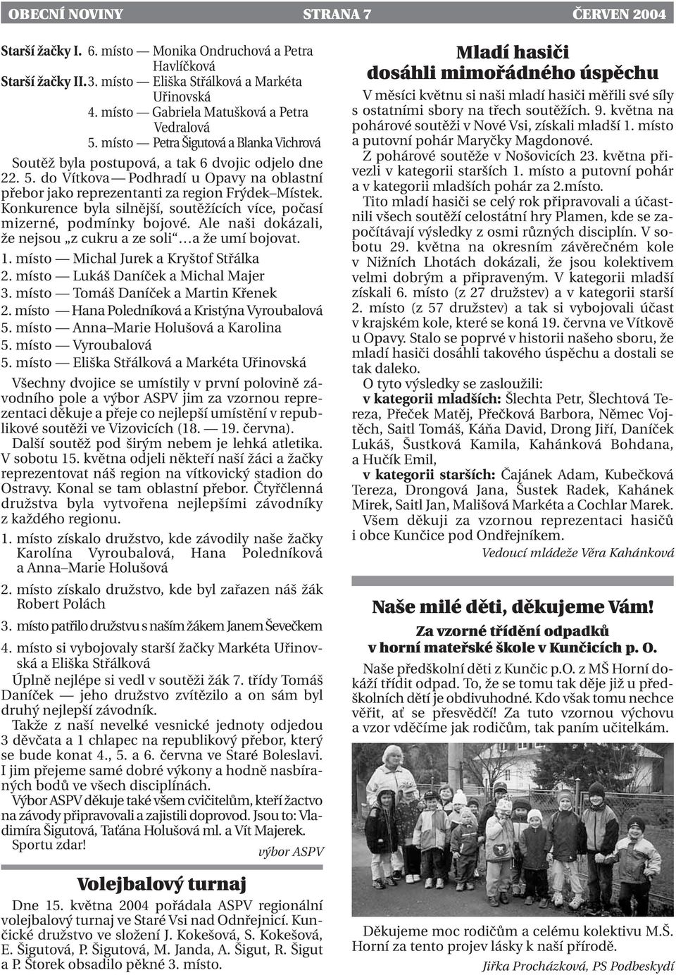 Konkurence byla silnější, soutěžících více, počasí mizerné, podmínky bojové. Ale naši dokázali, že nejsou z cukru a ze soli a že umí bojovat. 1. místo Michal Jurek a Kryštof Střálka 2.