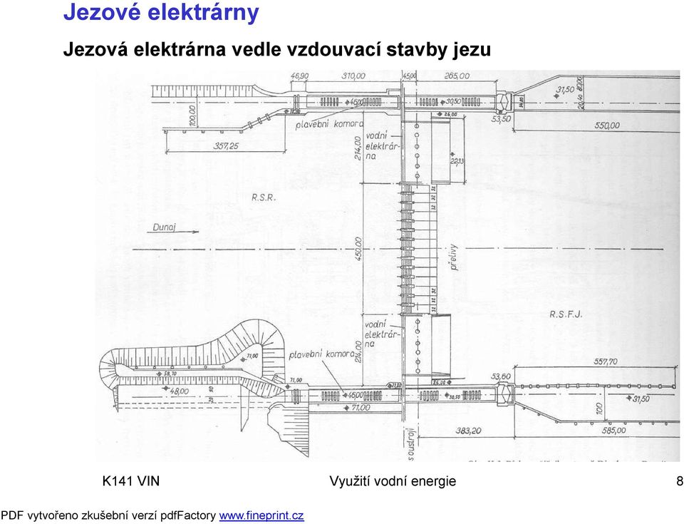 vzdouvací stavby jezu