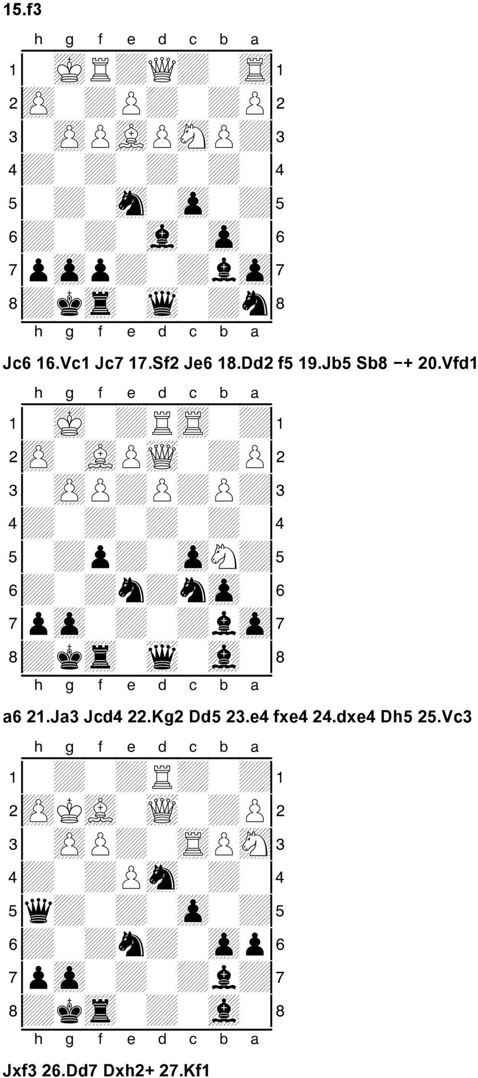 Sf2 Je6 18.Dd2 f5 19.Jb5 Sb8 -+ 20.Vfd1 1-mK-+RtR-+!