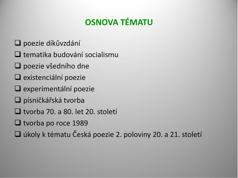 písničkářská tvorba tvorba 70. a 80. let 20.