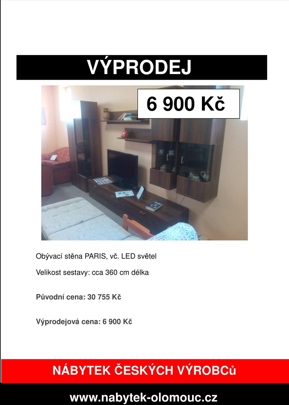 360 cm délka Původní cena: 30