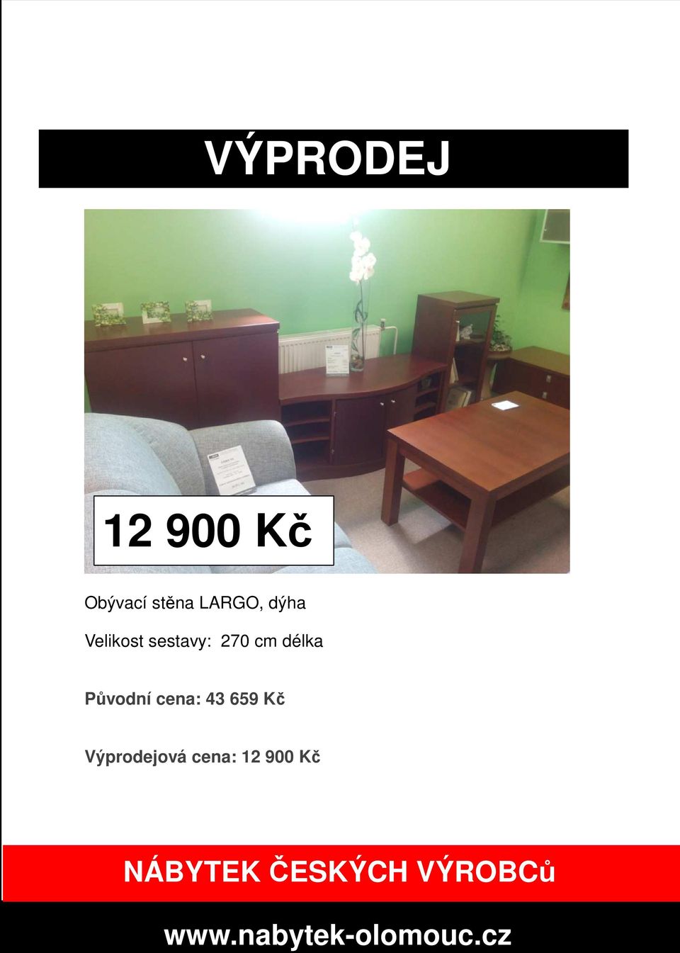 270 cm délka Původní cena: 43