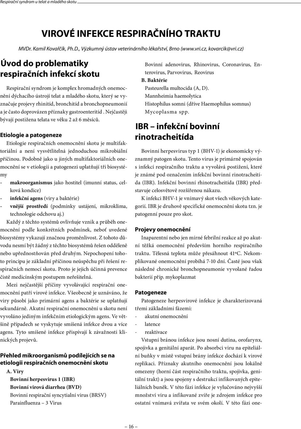 bronchopneumonií a je často doprovázen příznaky gastroenteritíd. Nejčastěji bývají postižena telata ve věku 2 až 6 měsíců.