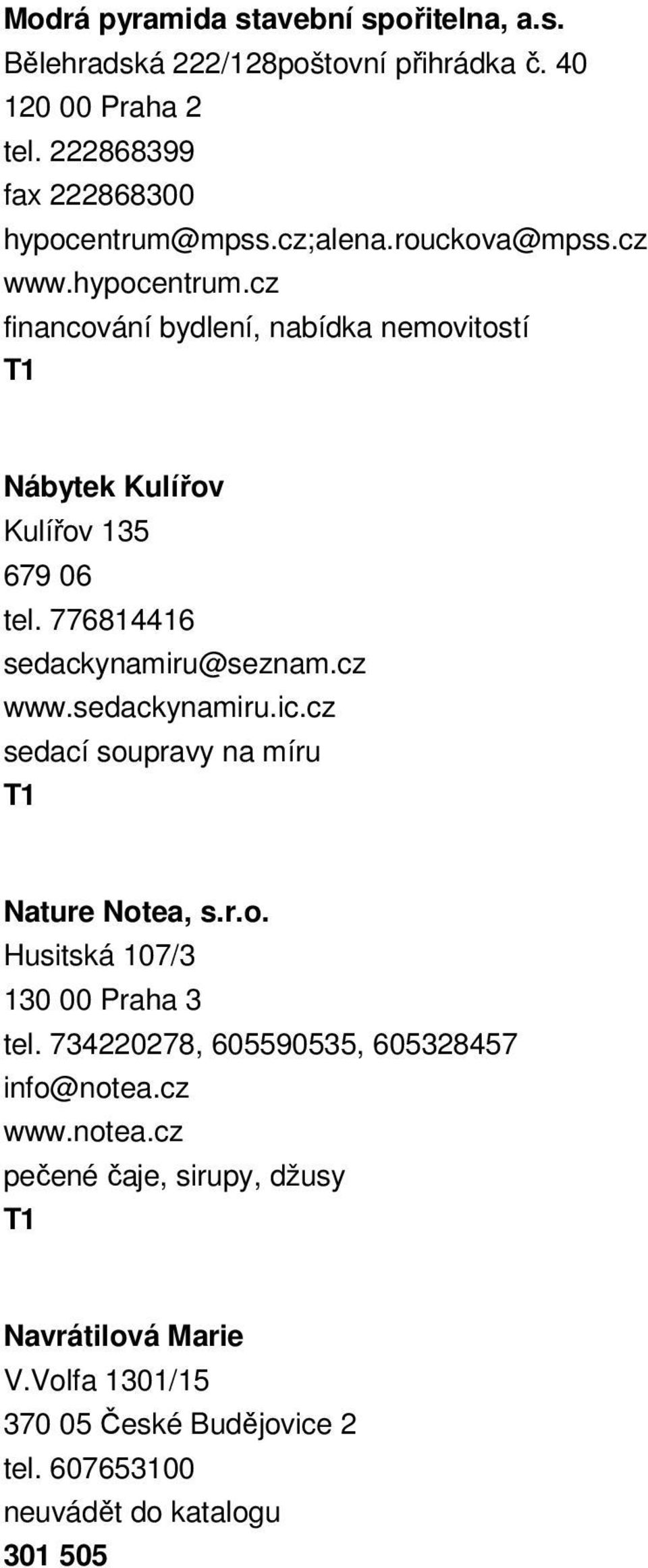 776814416 sedackynamiru@seznam.cz www.sedackynamiru.ic.cz sedací soupravy na míru Nature Notea, s.r.o. Husitská 107/3 130 00 Praha 3 tel.