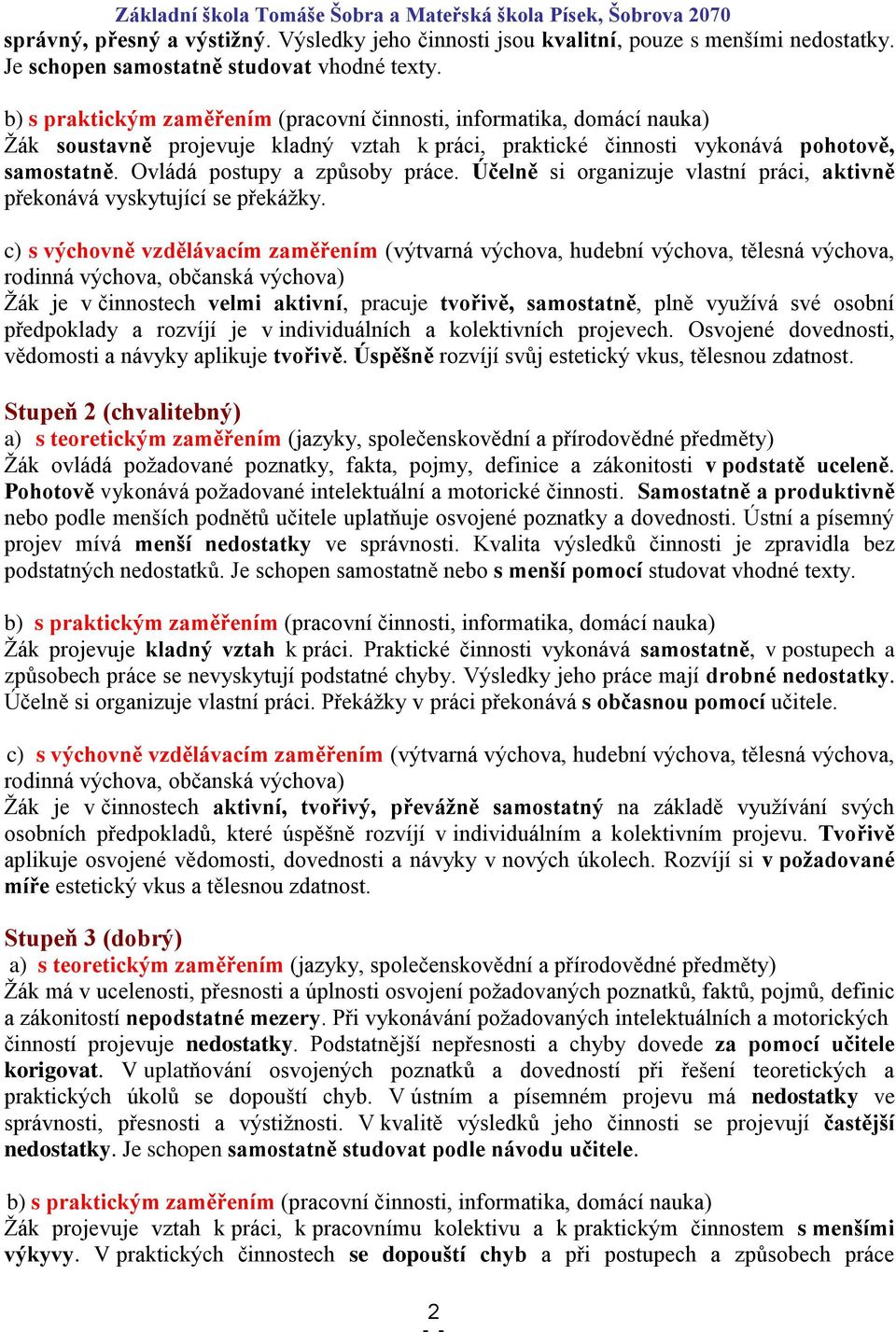 Účelně si organizuje vlastní práci, aktivně překonává vyskytující se překážky.