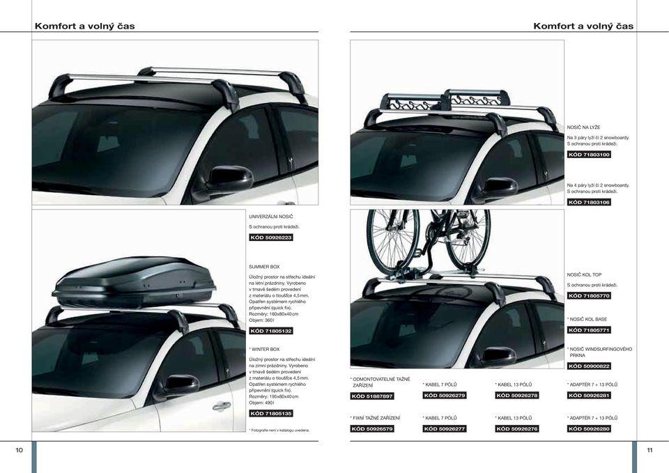Rozměry: 160x80x40 cm Objem: 360 l NOSIČ KOL TOP S ochranou proti krádeži. KÓD 71805770 * NOSIČ KOL BASE KÓD 71805132 KÓD 71805771 * WINTER BOX Úložný prostor na střechu ideální na zimní prázdniny.