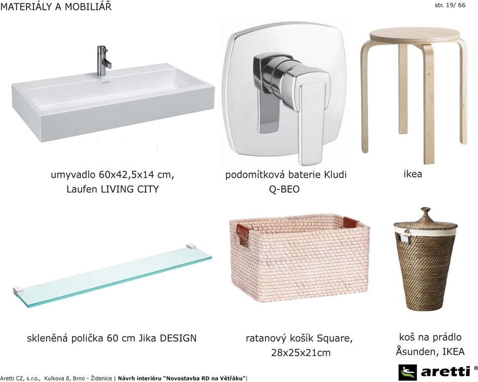 podomítková baterie Kludi Q-BEO ikea skleněná