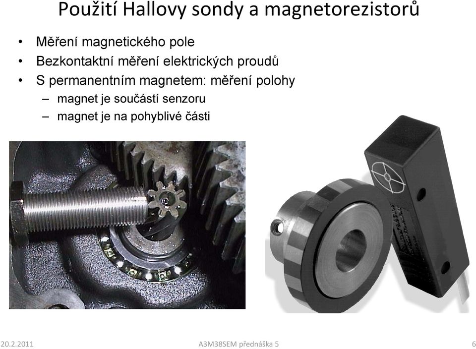 S permanentním magnetem: měření polohy magnet je součástí