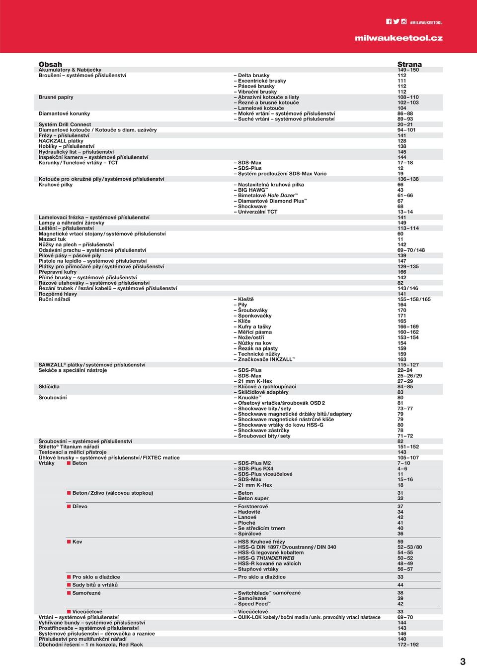 110 Řezné a brusné kotouče 102 103 Lamelové kotouče 104 Diamantové korunky Mokré vrtání systémové příslušenství 86 88 Suché vrtání systémové příslušenství 89 93 Systém Drill Connect 20 21 Diamantové