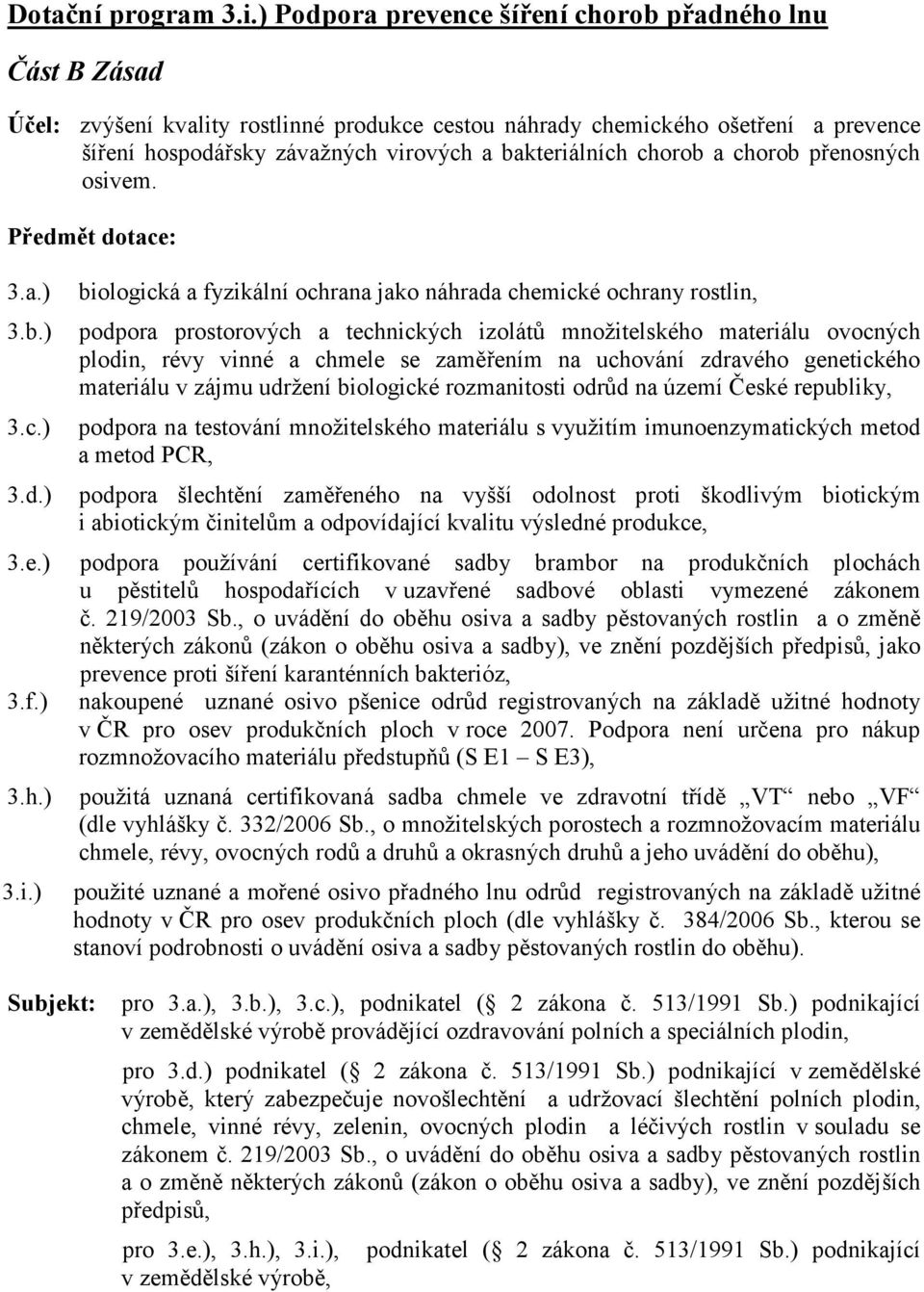 chorob a chorob přenosných osivem. Předm