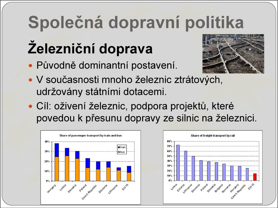 V současnosti mnoho železnic ztrátových, udržovány státními