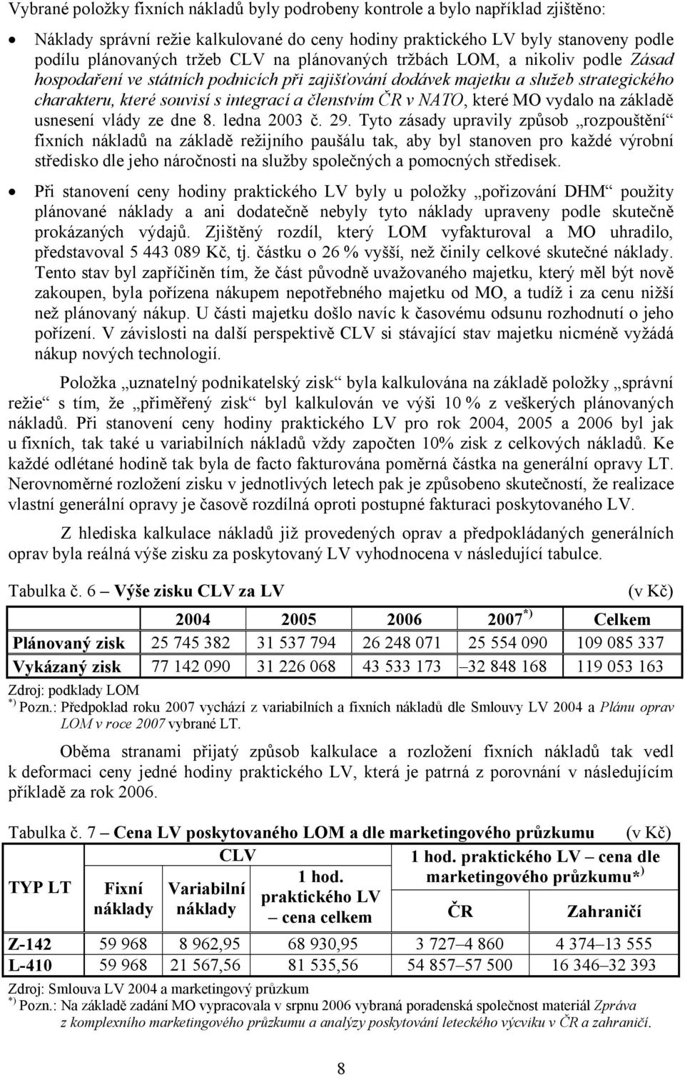 které MO vydalo na základě usnesení vlády ze dne 8. ledna 2003 č. 29.