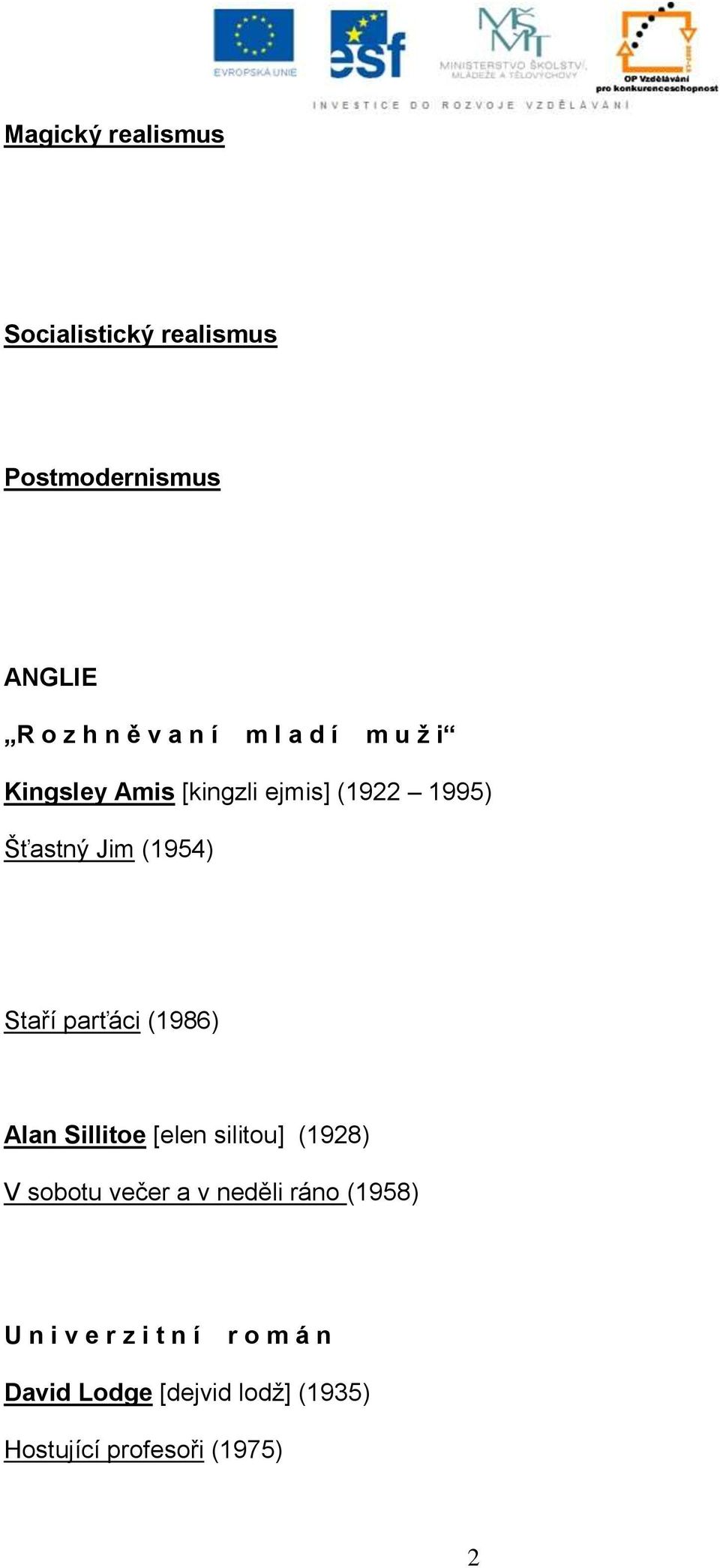 parťáci (1986) Alan Sillitoe [elen silitou] (1928) V sobotu večer a v neděli ráno