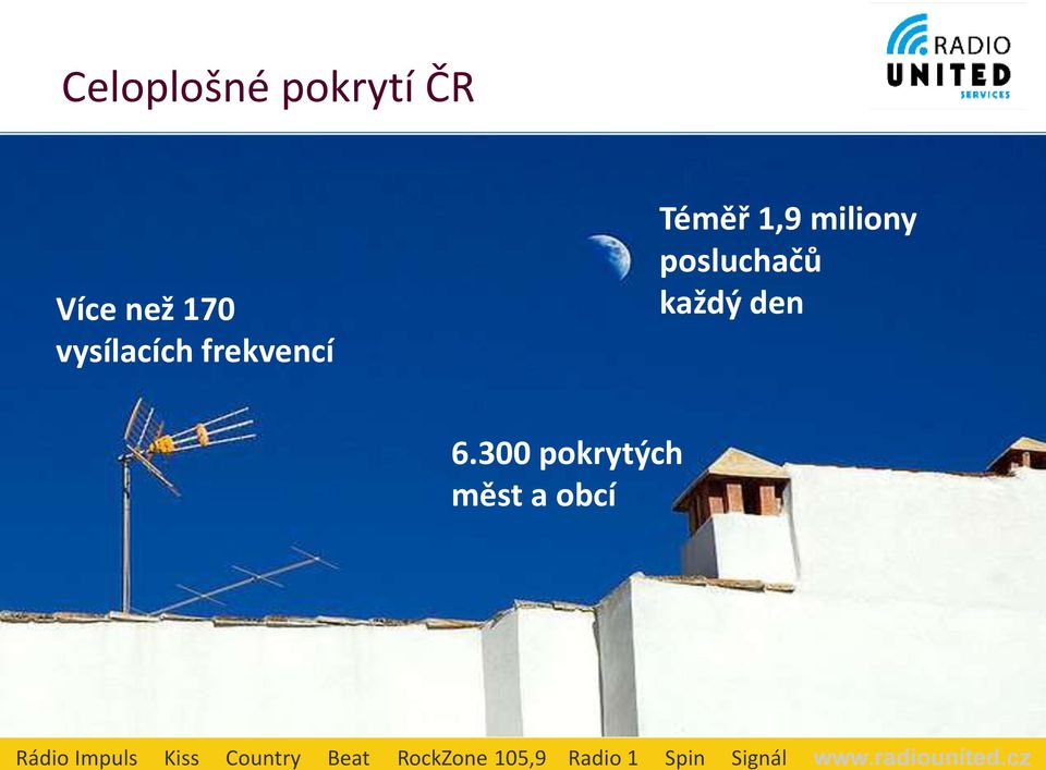 cz Celoplošné pokrytí ČR Více než 170 vysílacích