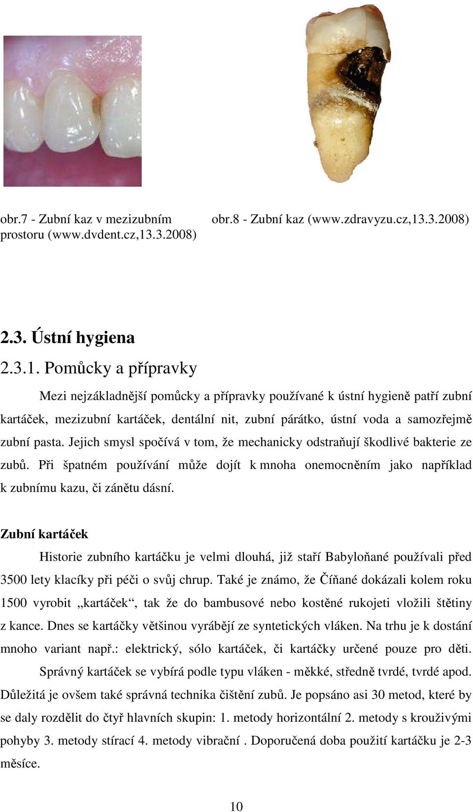 .3.2008) 2.3. Ústní hygiena 2.3.1.