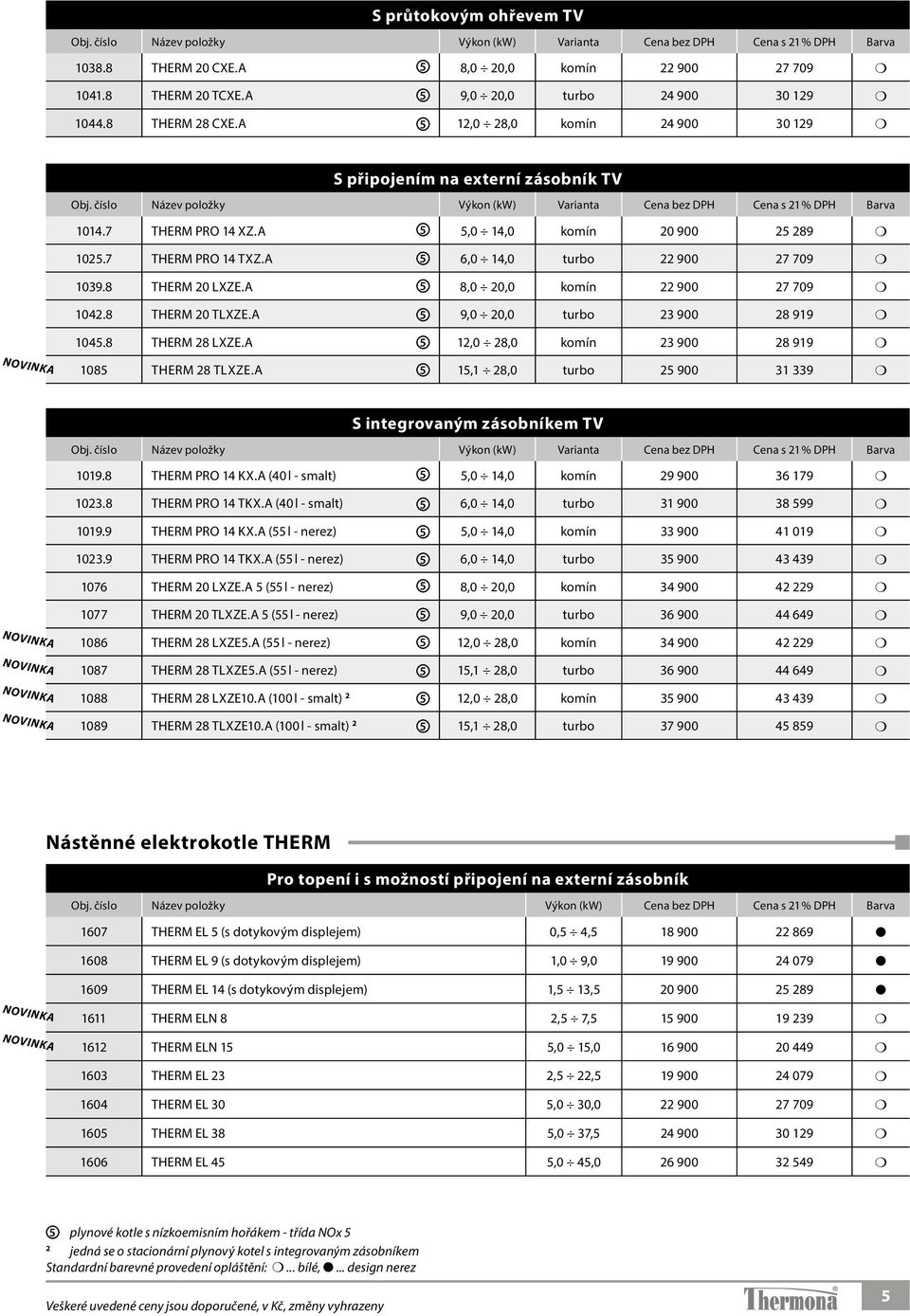 A 5 6,0 14,0 turbo 22 900 27 709 1039.8 THERM 20 LXZE.A 5 8,0 20,0 komín 22 900 27 709 1042.8 THERM 20 TLXZE.A 5 9,0 20,0 turbo 23 900 28 919 1045.8 THERM 28 LXZE.