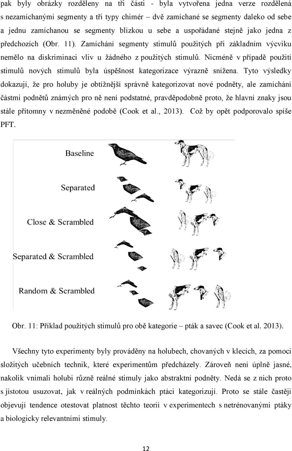 Nicméně v případě použití stimulů nových stimulů byla úspěšnost kategorizace výrazně snížena.