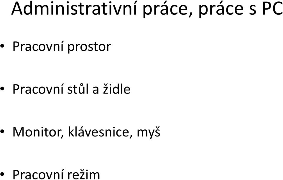 Pracovní stůl a židle