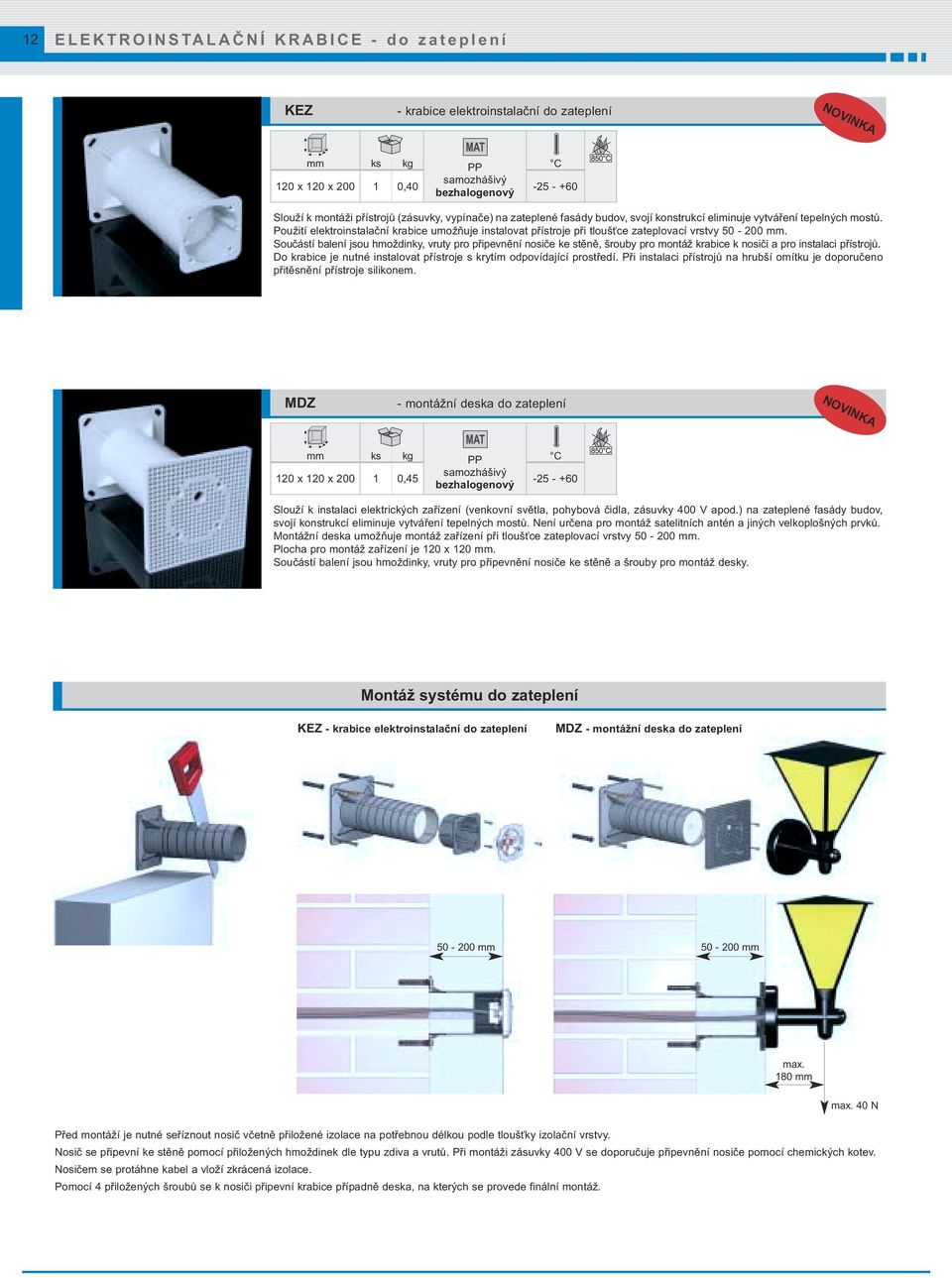 ELEKTROINSTALAČNÍ KRABICE A PŘÍSLUŠENSTVÍ - PDF Stažení zdarma