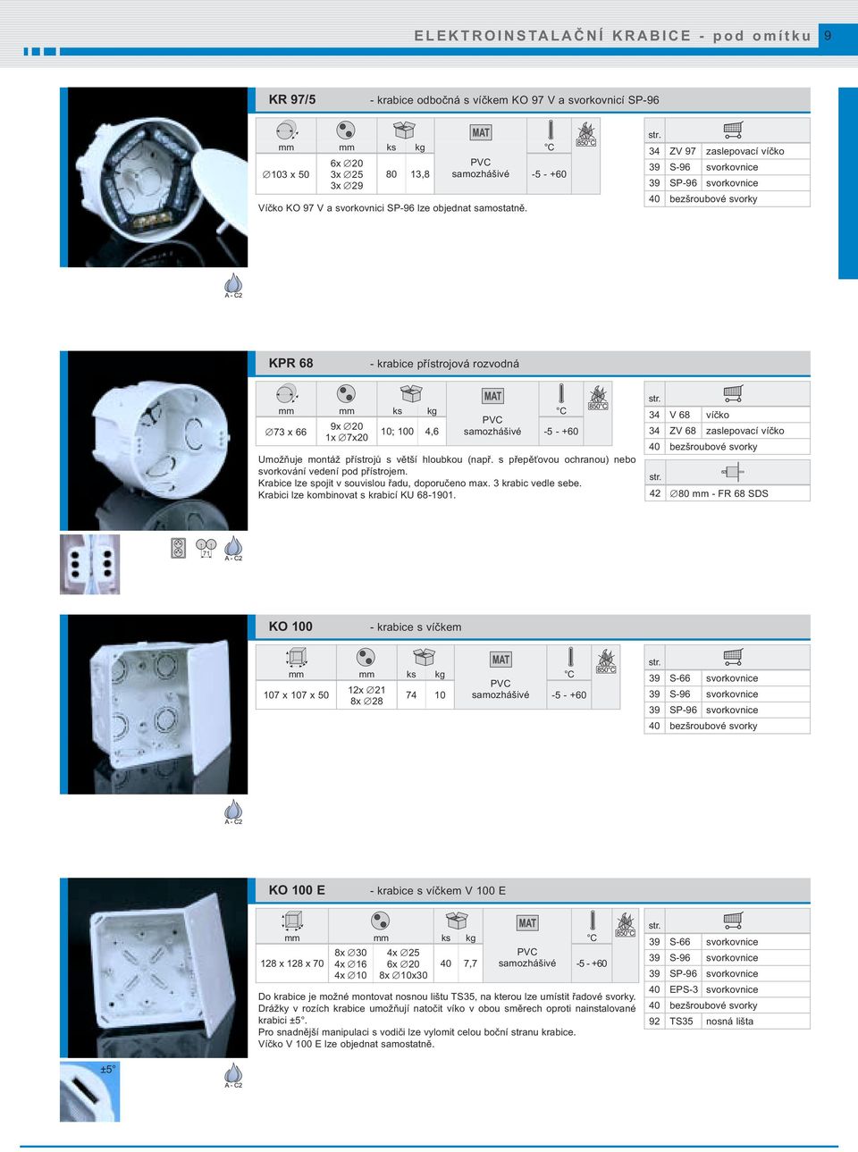 ELEKTROINSTALAČNÍ KRABICE A PŘÍSLUŠENSTVÍ - PDF Stažení zdarma