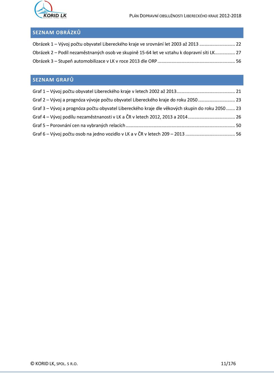.. 21 Graf 2 Vývoj a prognóza vývoje počtu obyvatel Libereckého kraje do roku 2050... 23 Graf 3 Vývoj a prognóza počtu obyvatel Libereckého kraje dle věkových skupin do roku 2050.