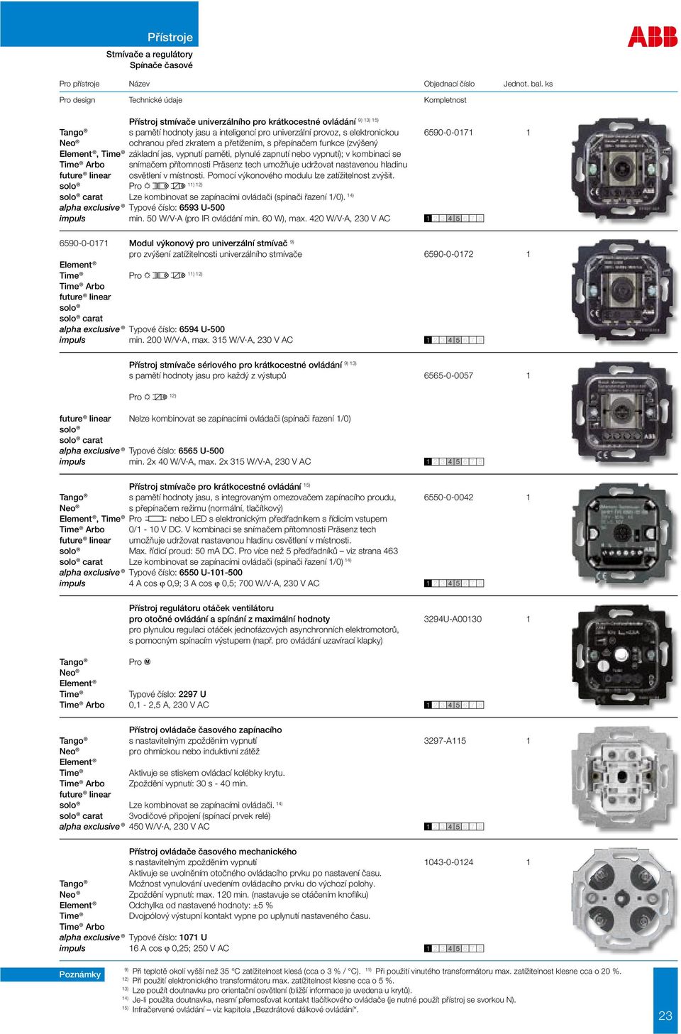 přepínačem funkce (zvýšený, základní jas, vypnutí paměti, plynulé zapnutí nebo vypnutí); v kombinaci se snímačem přítomnosti Präsenz tech umožňuje udržovat nastavenou hladinu osvětlení v místnosti.