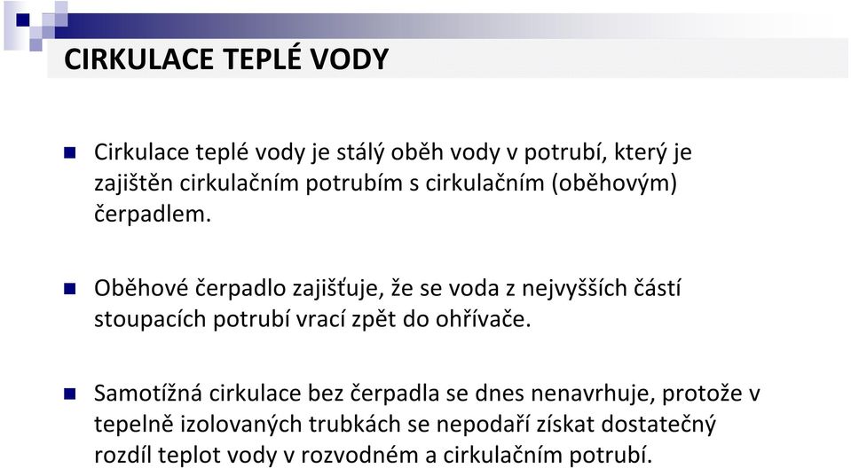 Návrh a výpočet cirkulačního potrubí. Energetické systémy budov I - PDF  Stažení zdarma