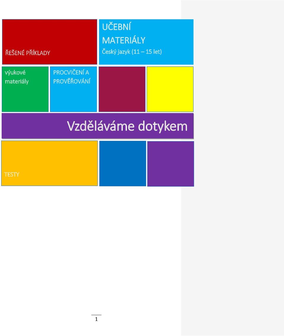 let) výukové materiály