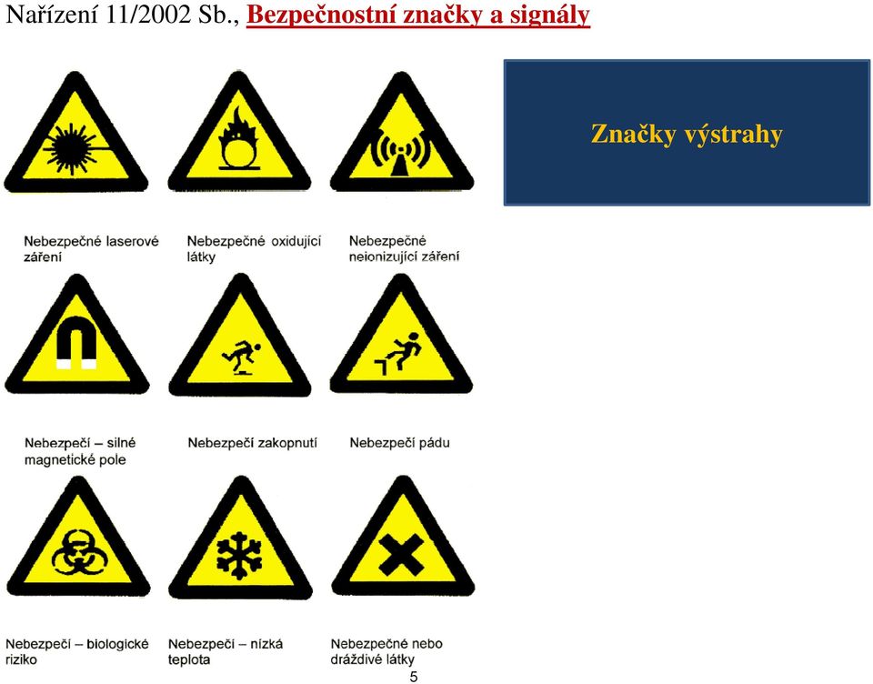 značky a signály