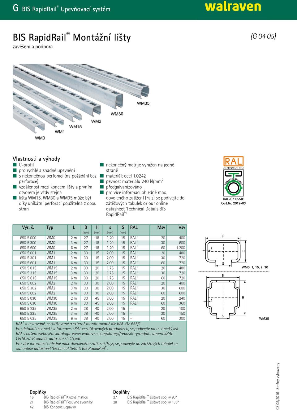 0242 pevnost materiálu 240 N/mm 2 předgalvanizováno pro více informací ohledně max.