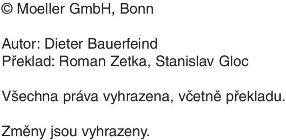 Stanislav Gloc Všechna práva
