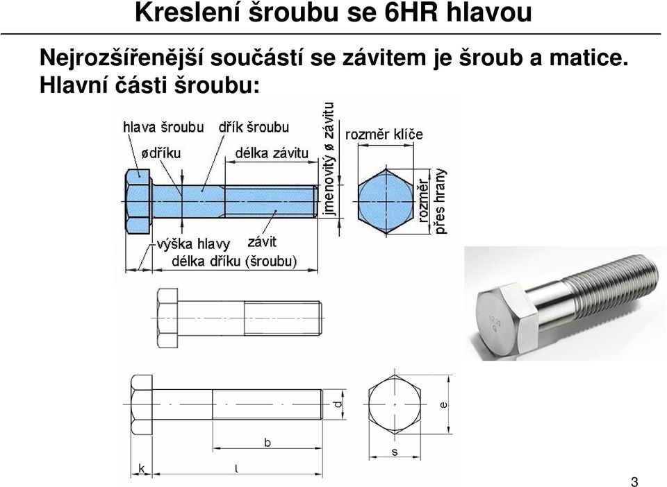 závitem je šroub