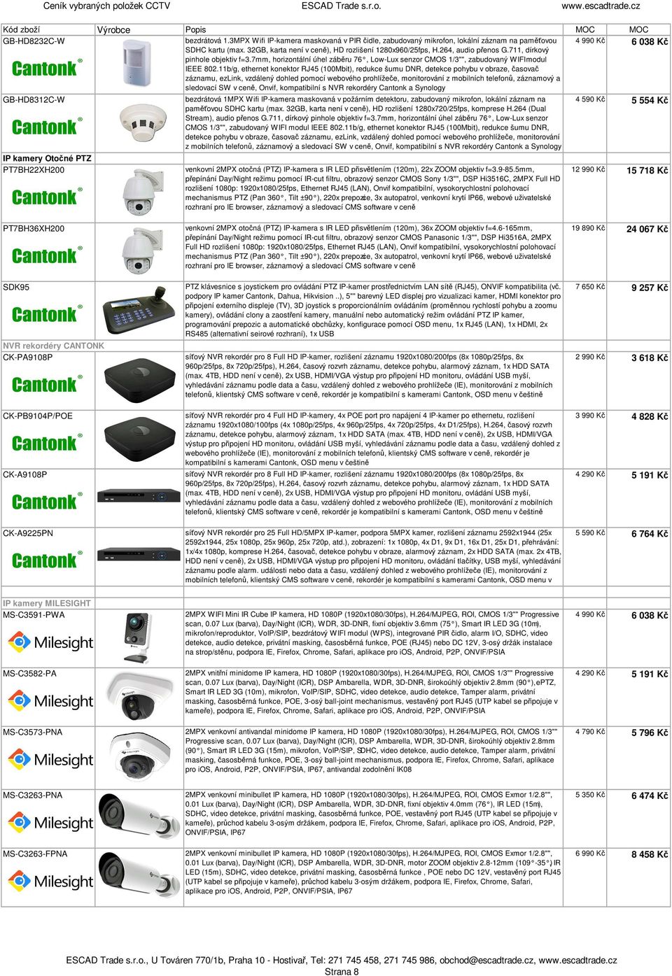 11b/g, ethernet konektor RJ45 (100Mbit), redukce šumu DNR, detekce pohybu v obraze, časovač záznamu, ezlink, vzdálený dohled pomocí webového prohlížeče, monitorování z mobilních telefonů, záznamový a