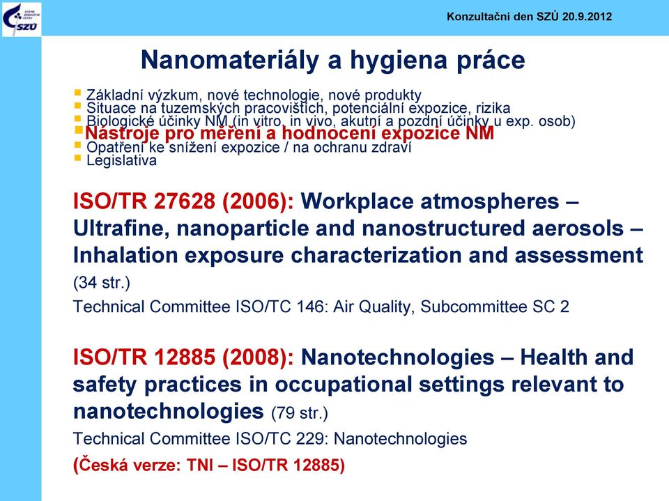 nanostructured aerosols Inhalation exposure characterization and assessment (34 str.