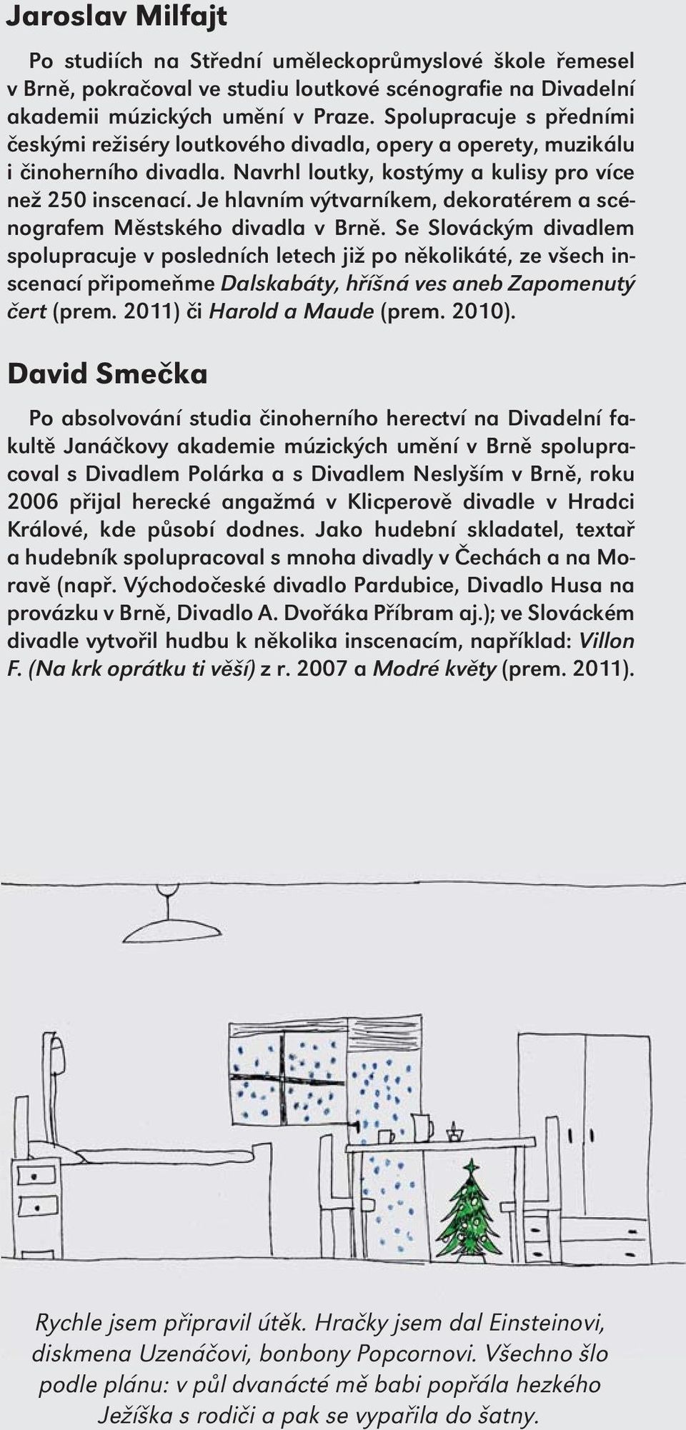 Je hlavním výtvarníkem, dekoratérem a scénografem Městského divadla v Brně.