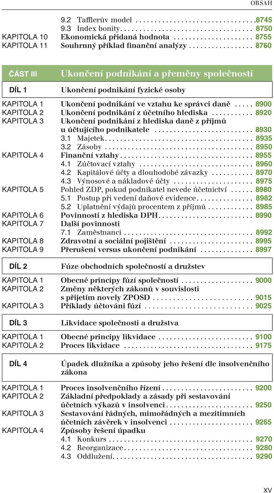 ................ 8760 ČÁST III Ukončení podnikání a přeměny společností DÍL 1 Ukončení podnikání fyzické osoby KAPITOLA 1 Ukončení podnikání ve vztahu ke správci daně.