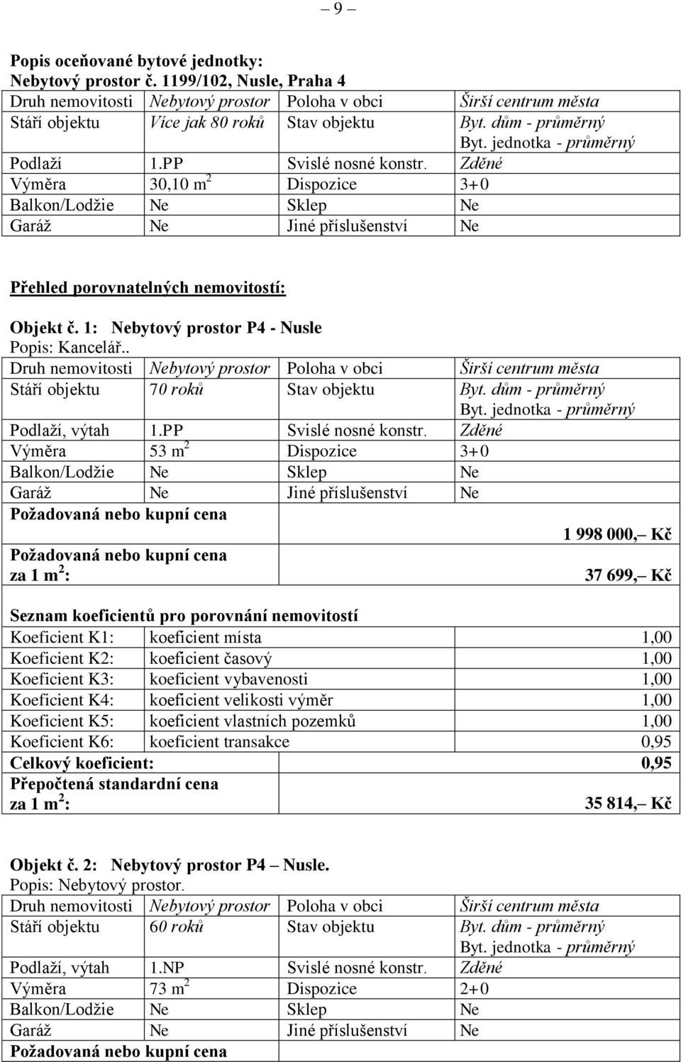 Zděné Výměra 30,10 m 2 Dispozice 3+0 Balkon/Lodžie Ne Sklep Ne Garáž Ne Jiné příslušenství Ne Přehled porovnatelných nemovitostí: Objekt č. 1: Nebytový prostor P4 - Nusle Popis: Kancelář.