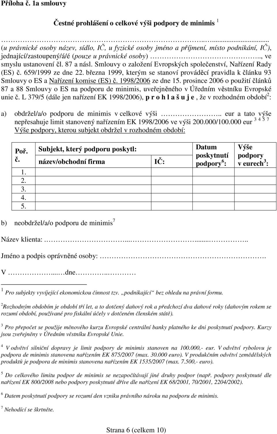 Smlouvy o založení Evropských společenství, Nařízení Rady (ES) č. 659/1999 ze dne 22. března 1999, kterým se stanoví prováděcí pravidla k článku 93 Smlouvy o ES a Nařízení komise (ES) č.